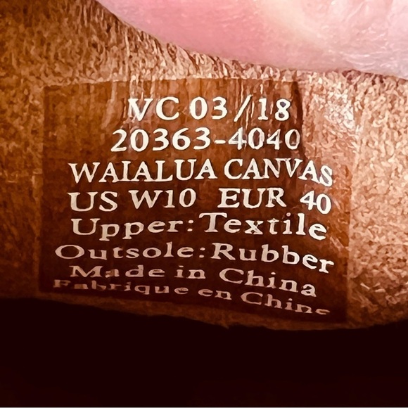 OluKai Waialua Canvas Shoes with Anatomical Footbed Charcoal Gray SIZE 10 - Picture 7 of 12